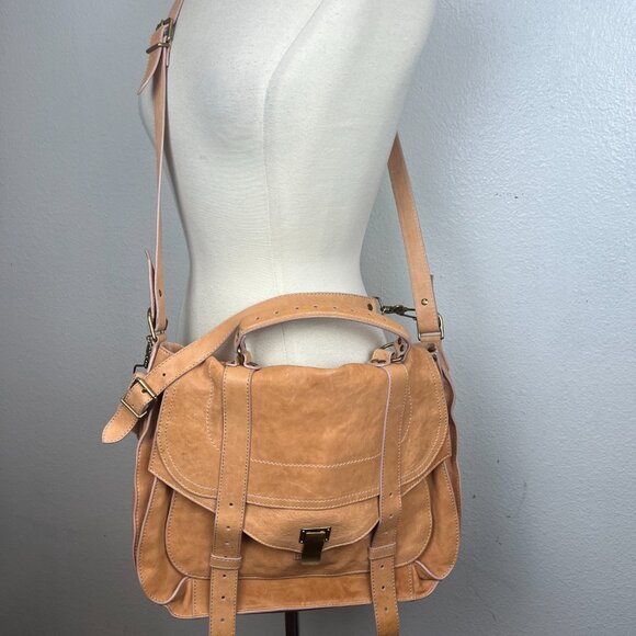 PROENZA SCHOULER "PS1 Large" satchel in a Tan leather Crossbody Strap - Picture 3 of 15
